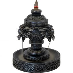 Celtic Triple Dragon Head Backflow Incense Burner