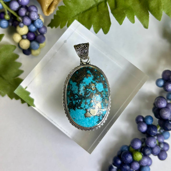 Turquoise SS Pendant -JCP438