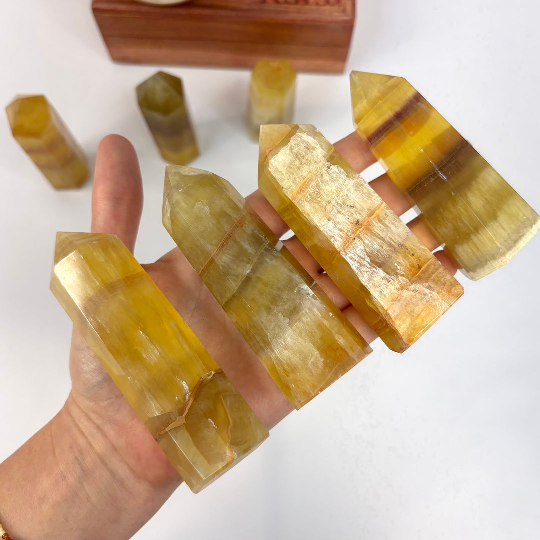Yellow Fluorite Point -PT13-4