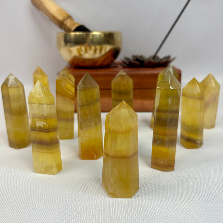 Yellow Fluorite Point -PT13-1