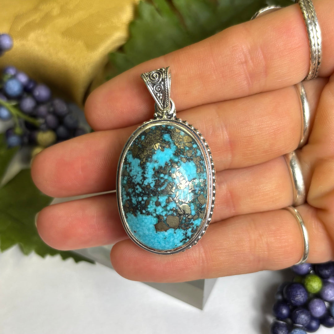Turquoise SS Pendant -JCP438