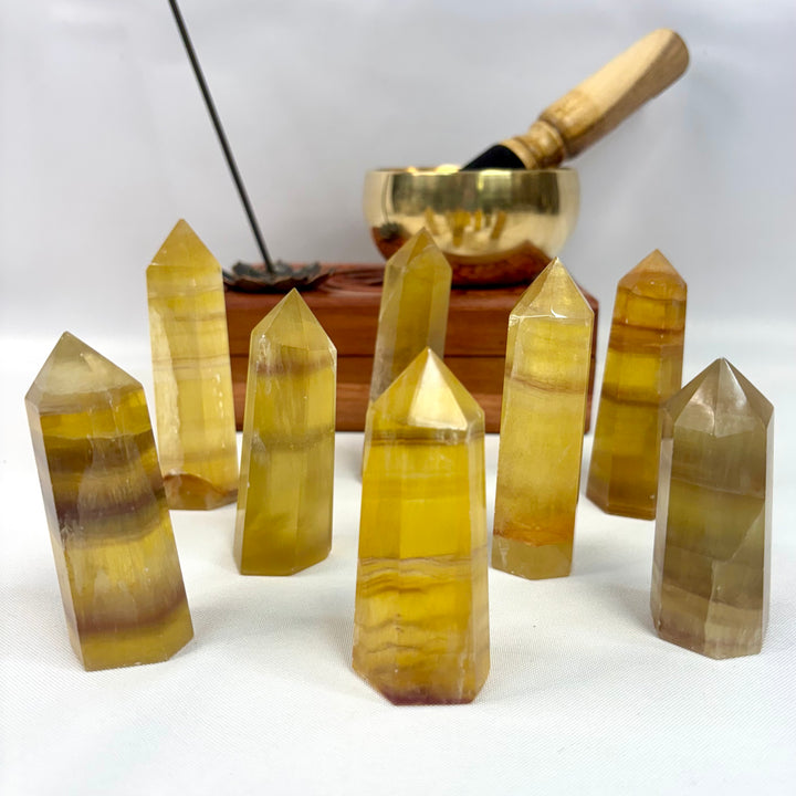 Yellow Fluorite Point -PT13-3