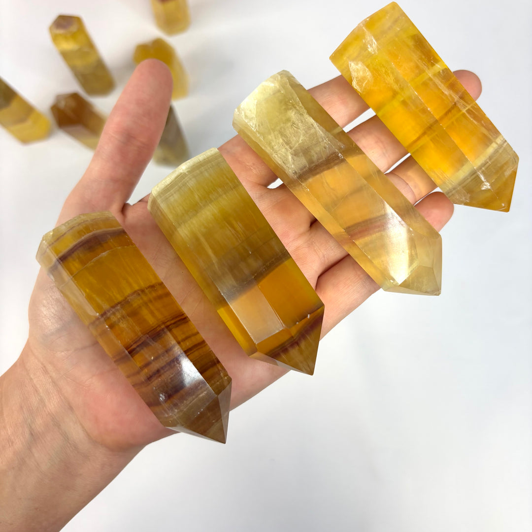 Yellow Fluorite Point -PT13-2