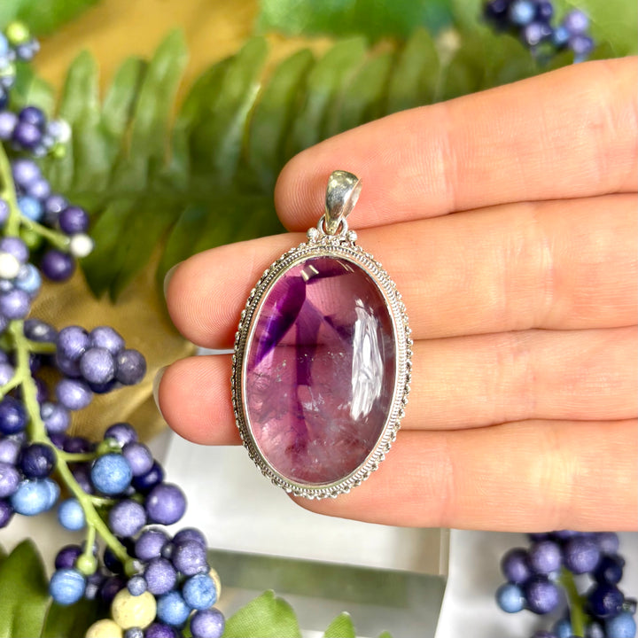 Star Amethyst SS Pendant -JCP457