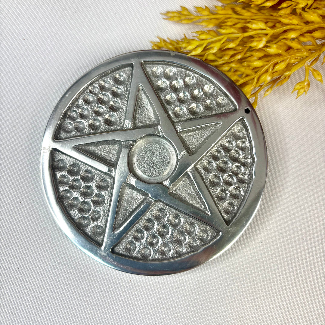 Pentacle Aluminum Incense Holder