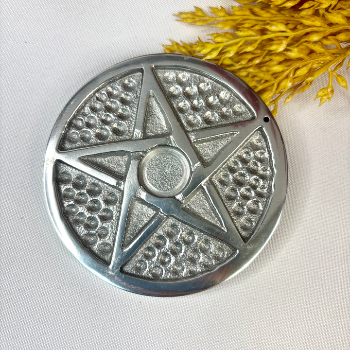 Pentacle Aluminum Incense Holder