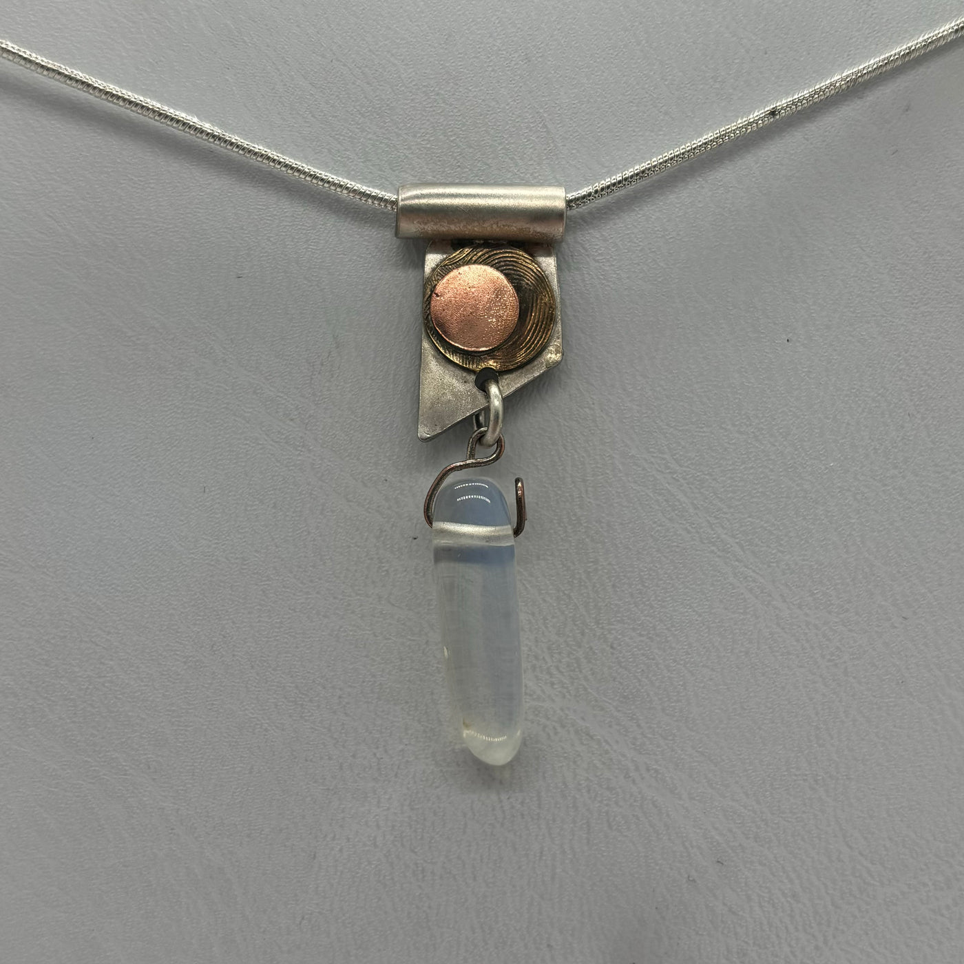 Mixed Metal Opalite Necklace -SAM07