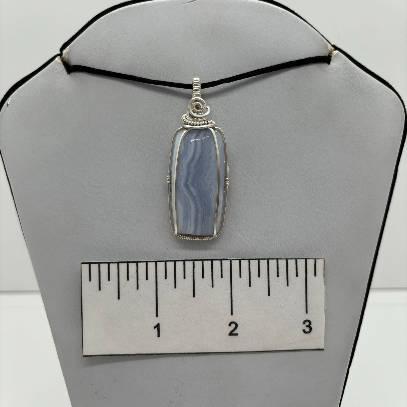 Agate Blue Lace Pendant SS-GB39