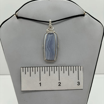 Agate Blue Lace Pendant SS-GB39
