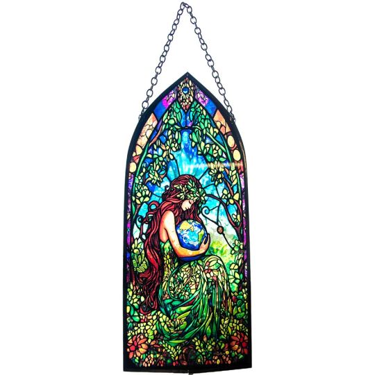 Glass Cathedral Suncatcher - Earth Goddess