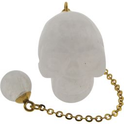 Pendulum Skull-Clear Quartz (P72)