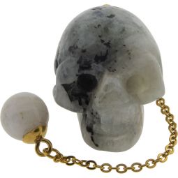 Pendulum Skull-Rainbow Moonstone (P71)