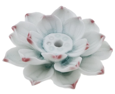 Ceramic Lotus Incense Burner - Pink