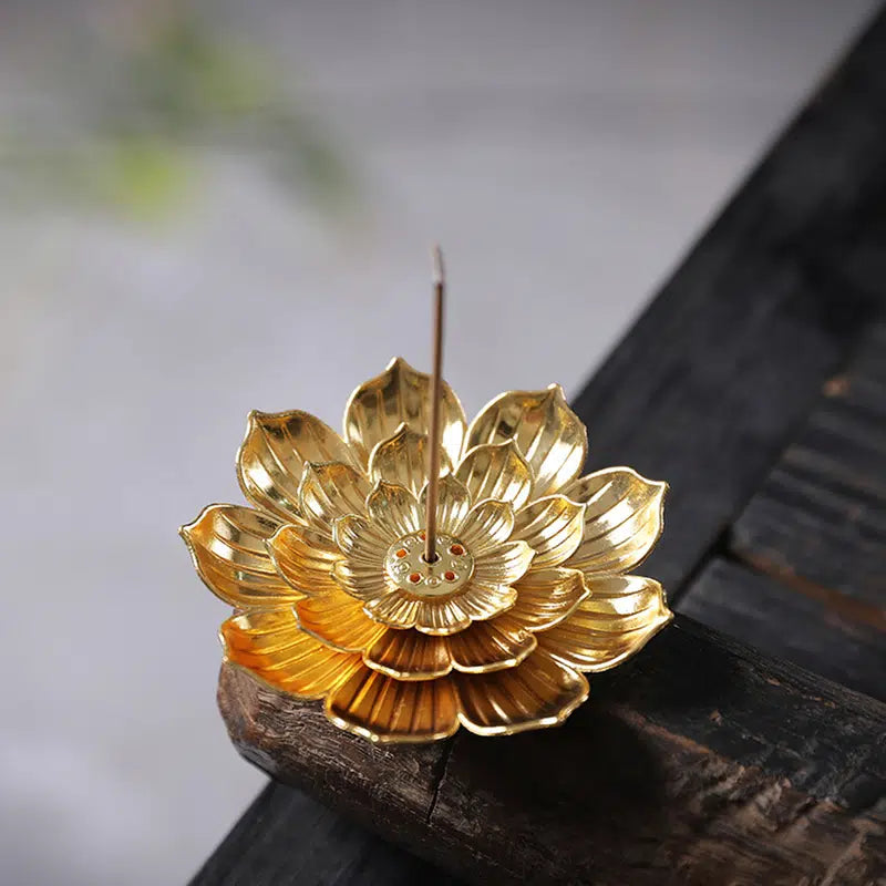 Lotus Incense Burner- Gold