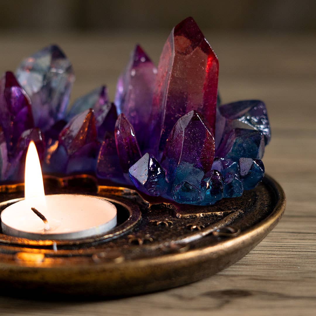 Crystal Aura Candle Holder