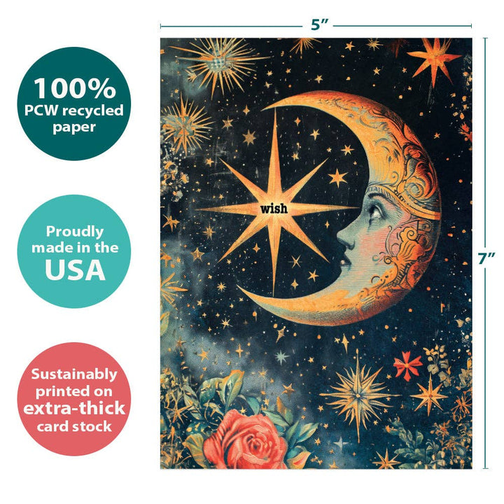Crescent Moon Wish Card