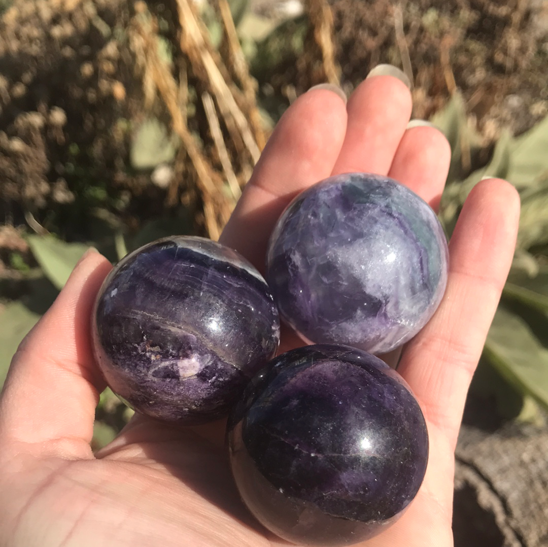 Rainbow Fluorite Sphere