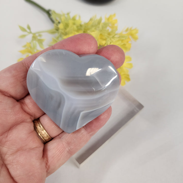 Blue Lace Agate Heart CR26003