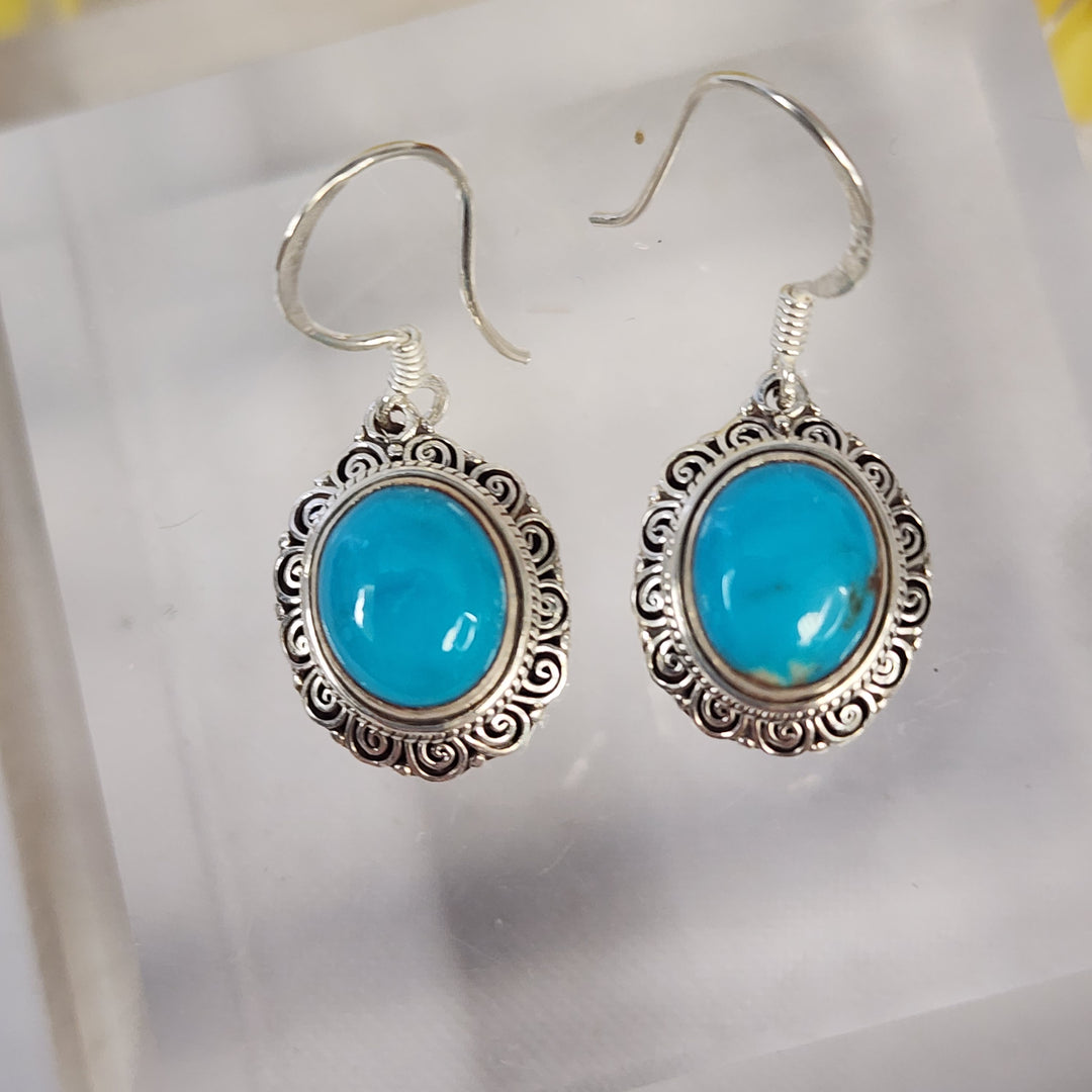 Turquoise Earrings  -JDS26174