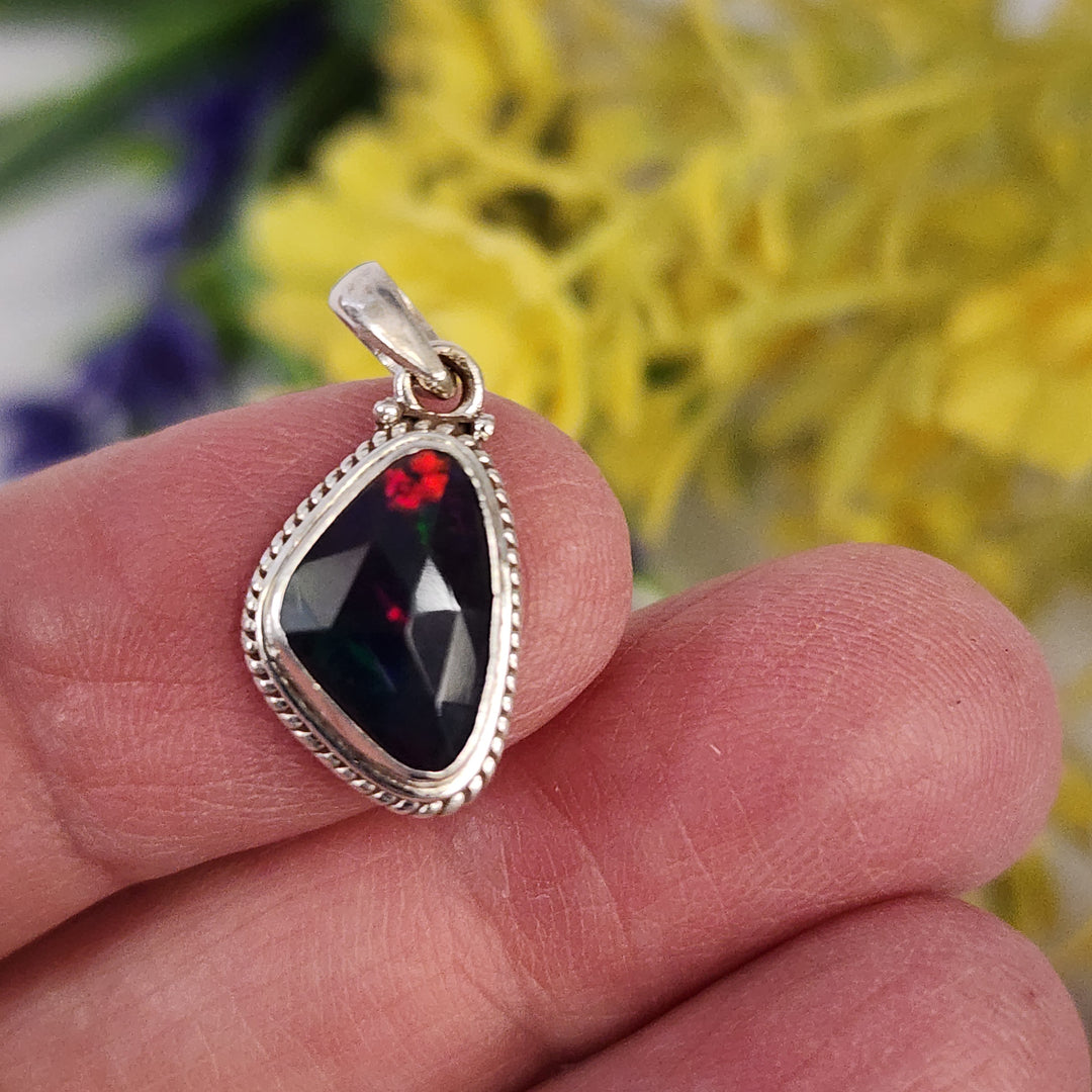 Black Opal Pendant  -JDS26133