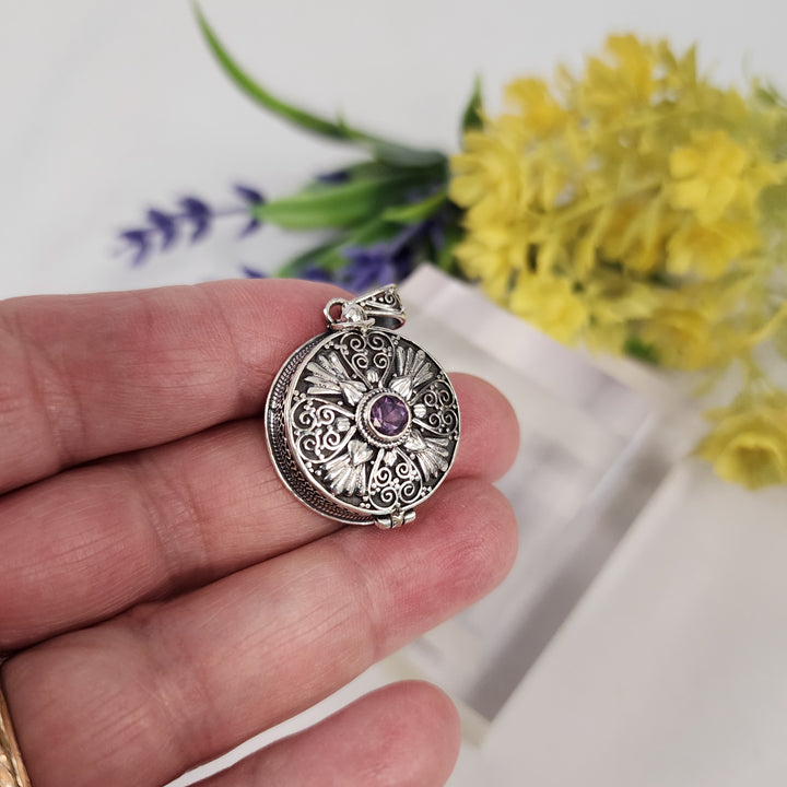Amethyst Locket  -JDS26144