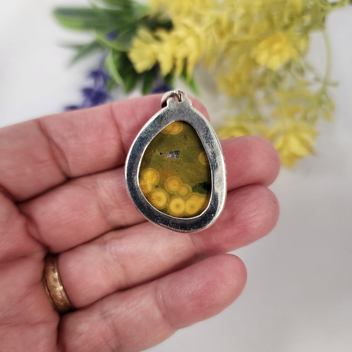 Flower Agate Pendant  -JDS26138