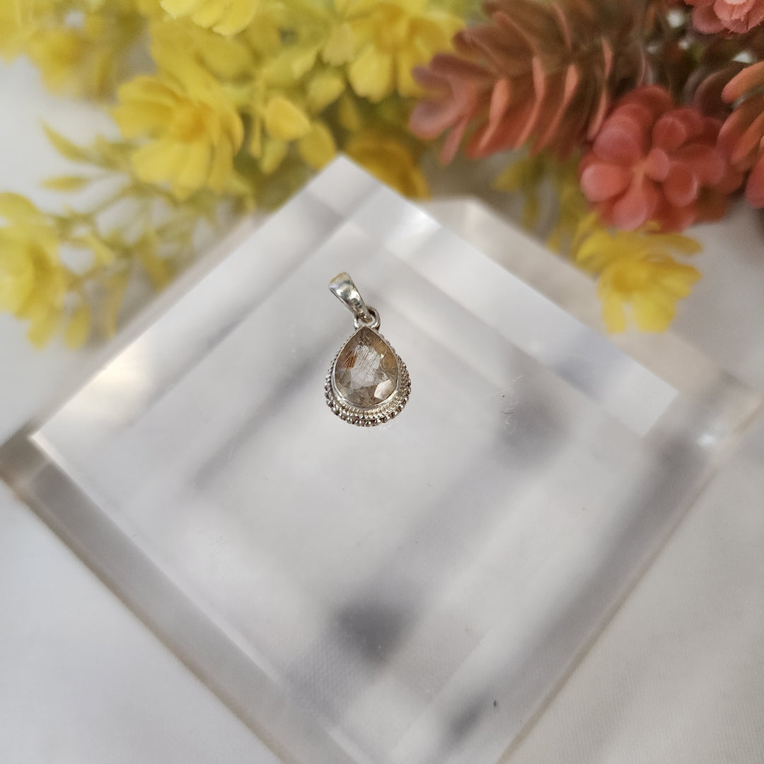 Rutile Quartz Pendant  -JDS26043