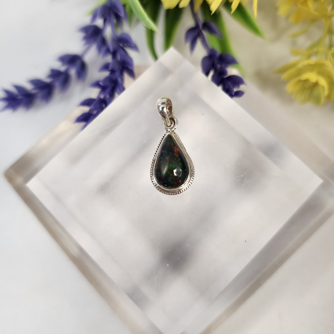 Black Opal Pendant  -JDS26132