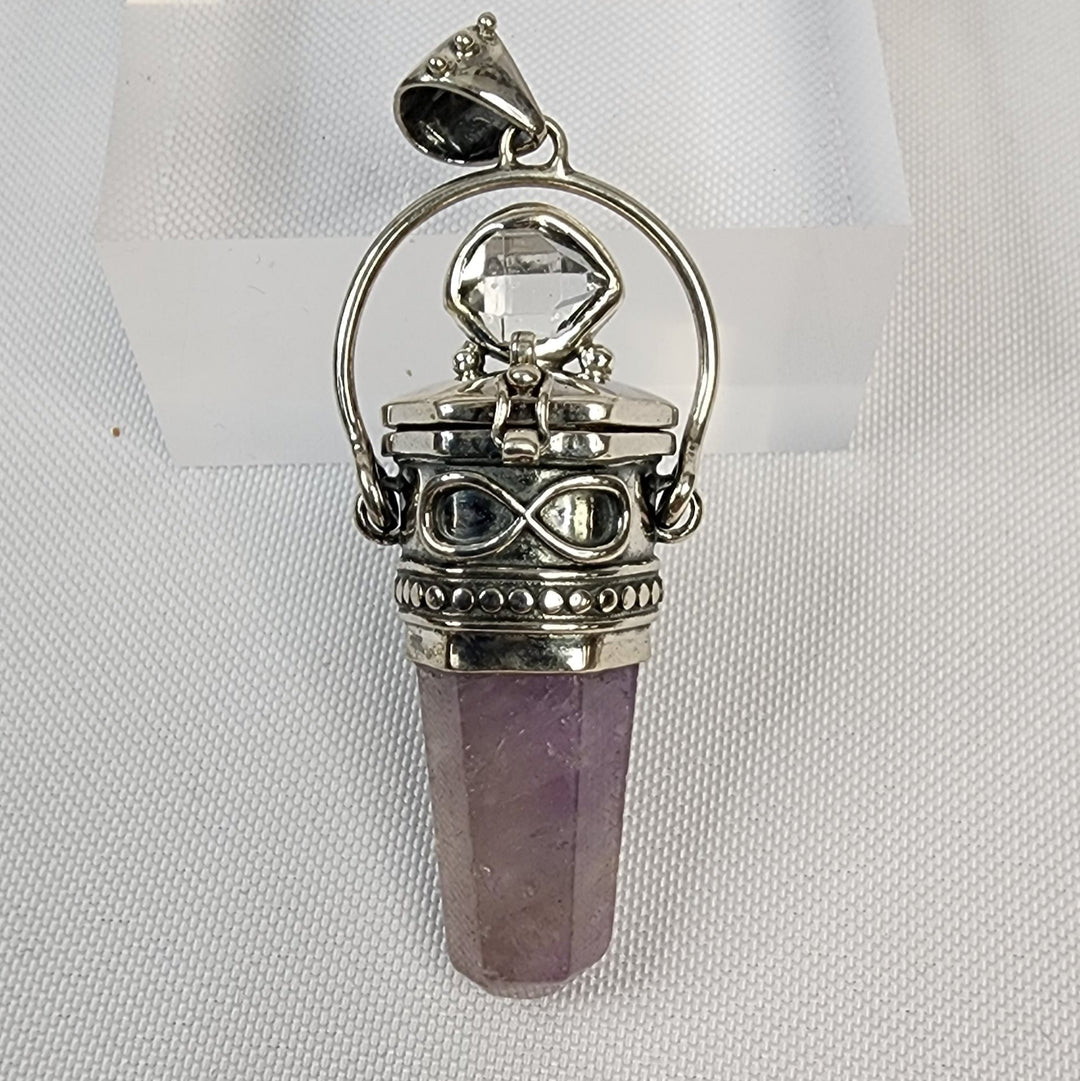 Amethyst & Herkimer "Poison" Pendant MJ139
