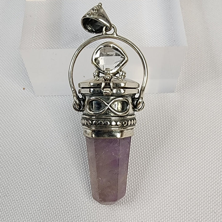 Amethyst & Herkimer "Poison" Pendant MJ139