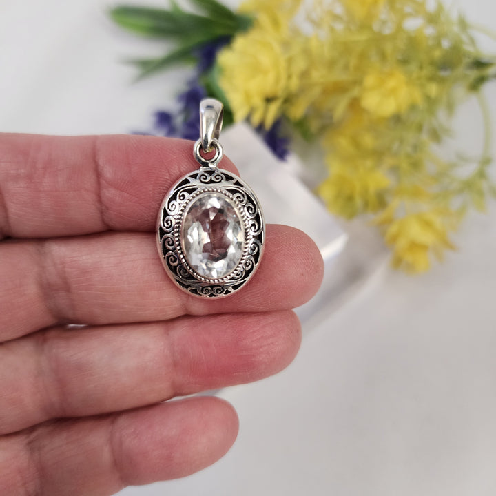 Clear Quartz Pendant  -JDS26127