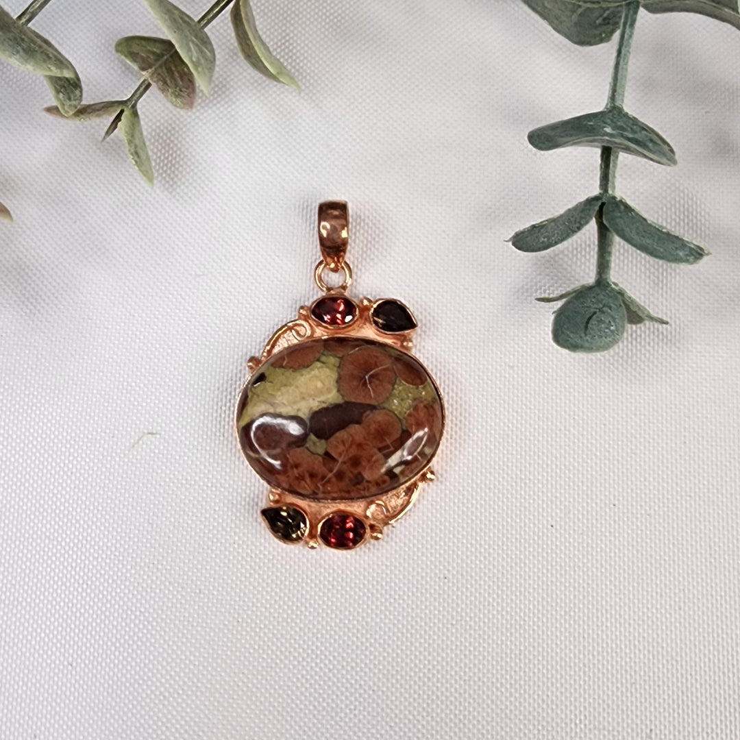 Poppy Jasper Pendant-MJ174