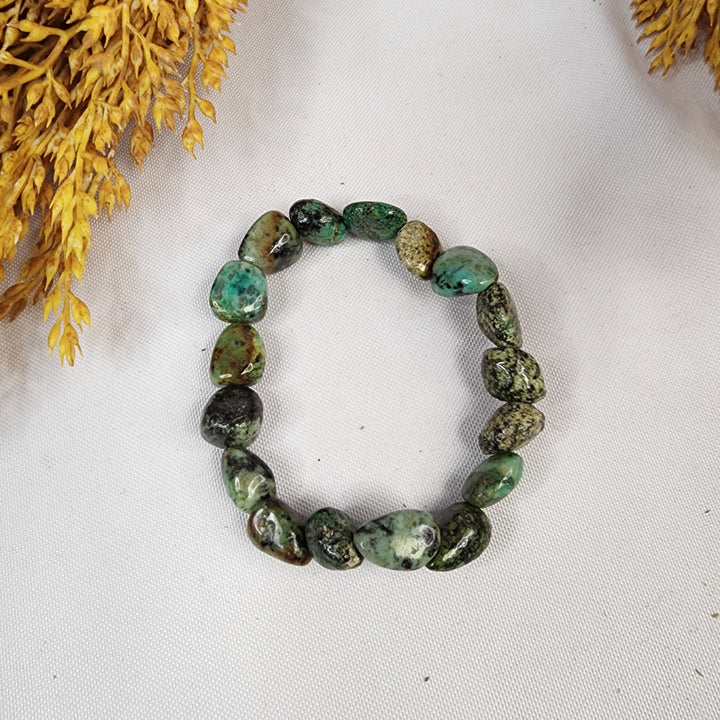 African Turquoise Tumbled Bracelet