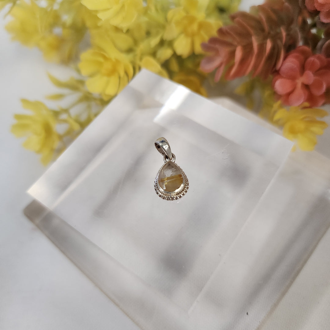 Rutile Quartz Pendant  -JDS26042