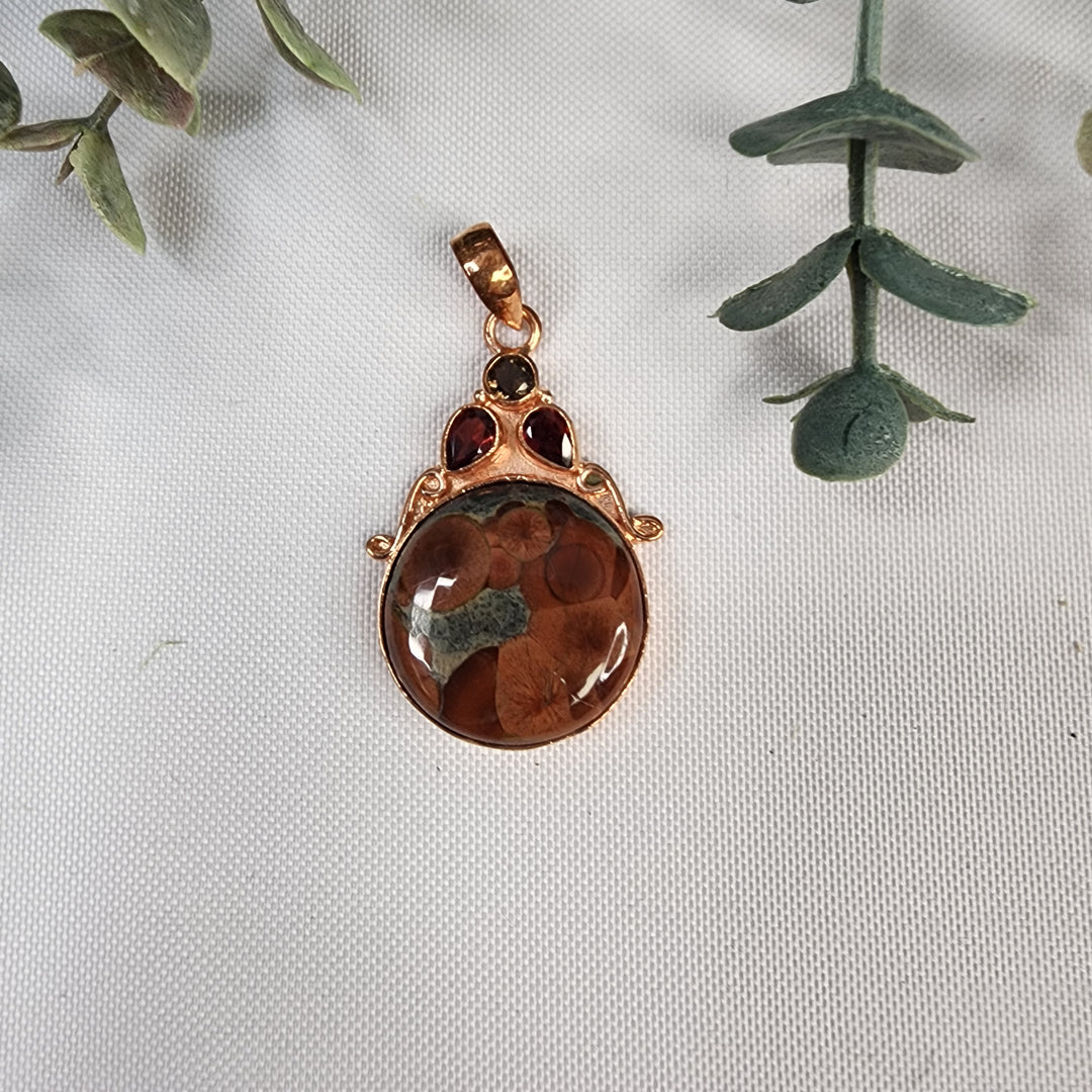 Poppy Jasper Pendant-MJ173
