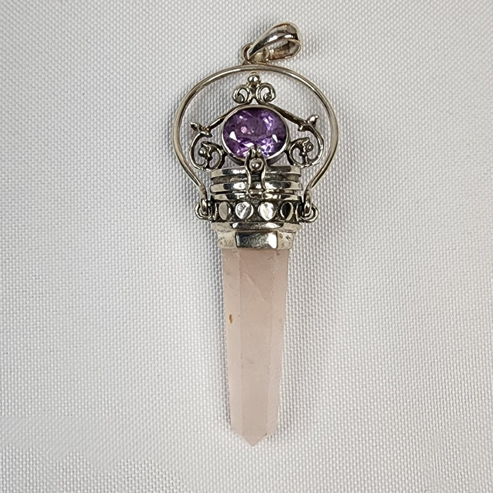 Rose Quartz "Poison" Pendant SS-JCP153