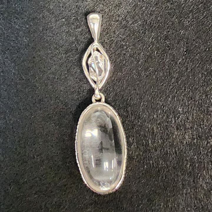 Lemurian-Herkimer Pendant-MJ143