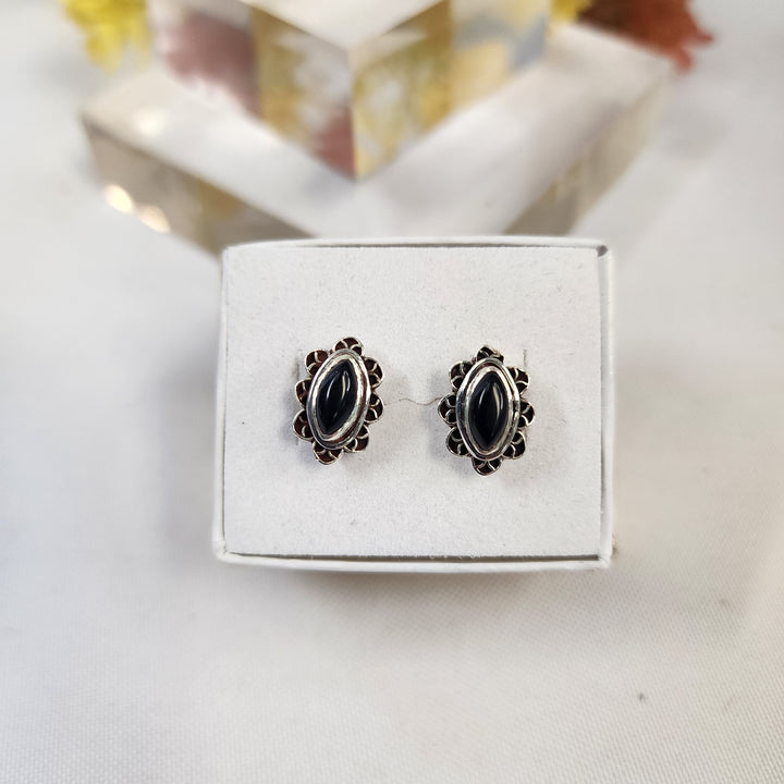 Black Onyx Earrings  -JDS26054