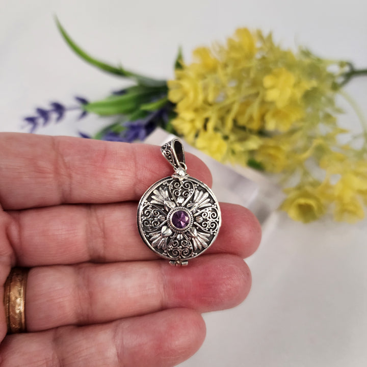 Amethyst Locket  -JDS26144