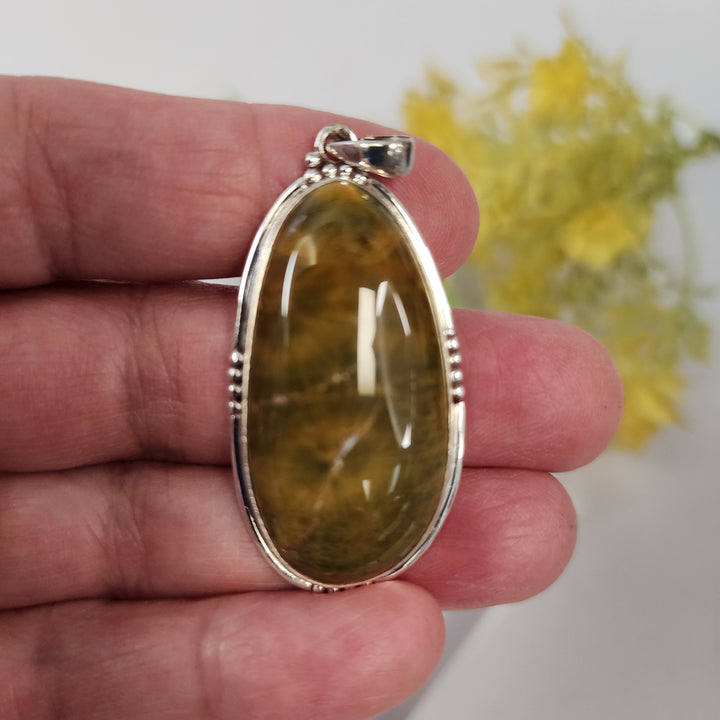 Flower Agate Pendant  -JDS26137