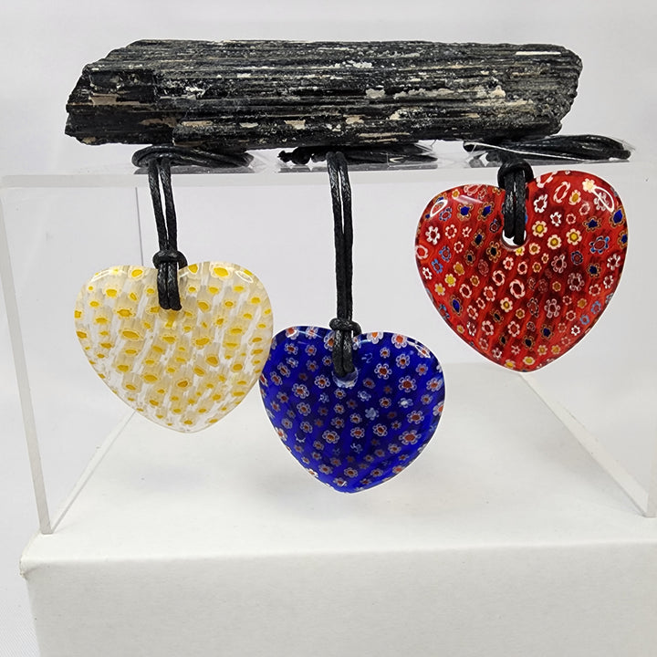 Milfor Glass Heart Pendant