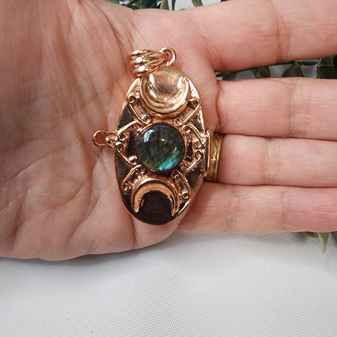 Triple Moon Locket-MJ176