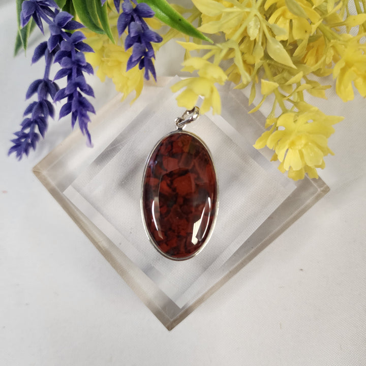 Red Jasper Pendant  -JDS26149