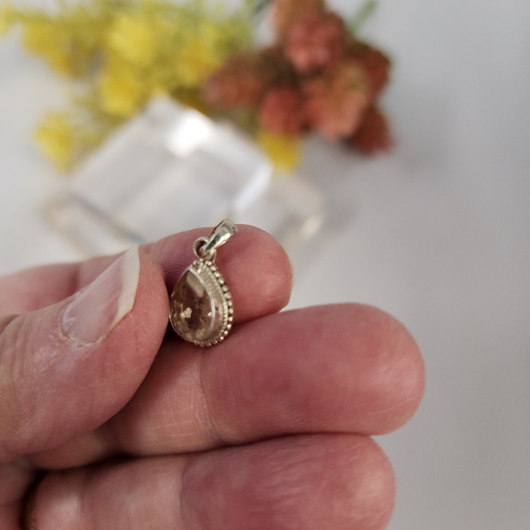 Rutile Quartz Pendant  -JDS26043