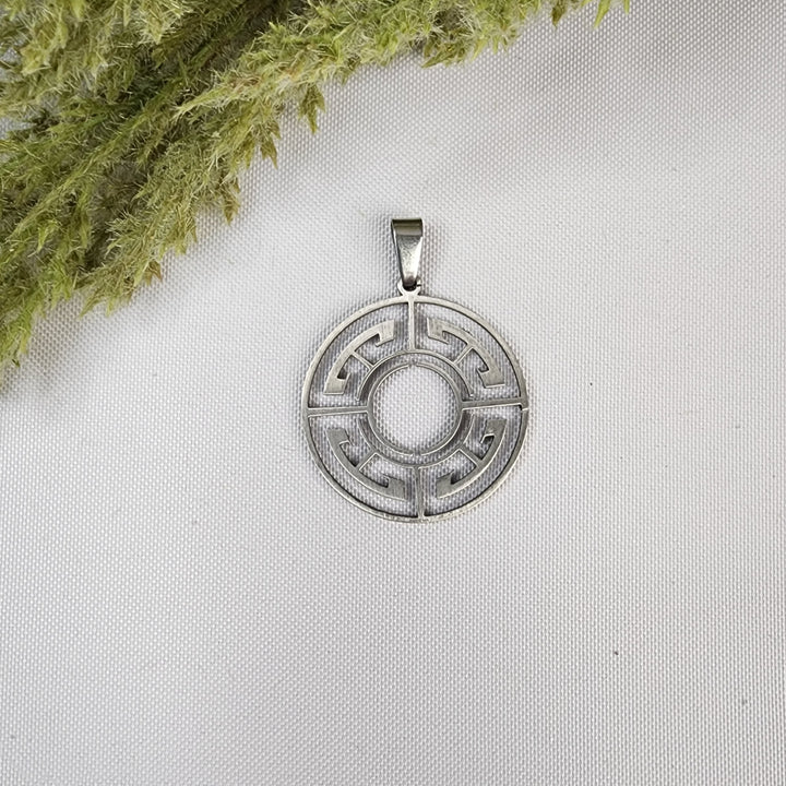 Greek Meander Pendant-MJ153