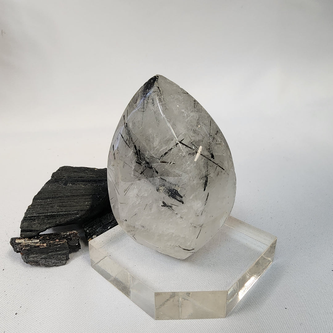 Black Tourmaline in  Smoky Quartz-CR26041