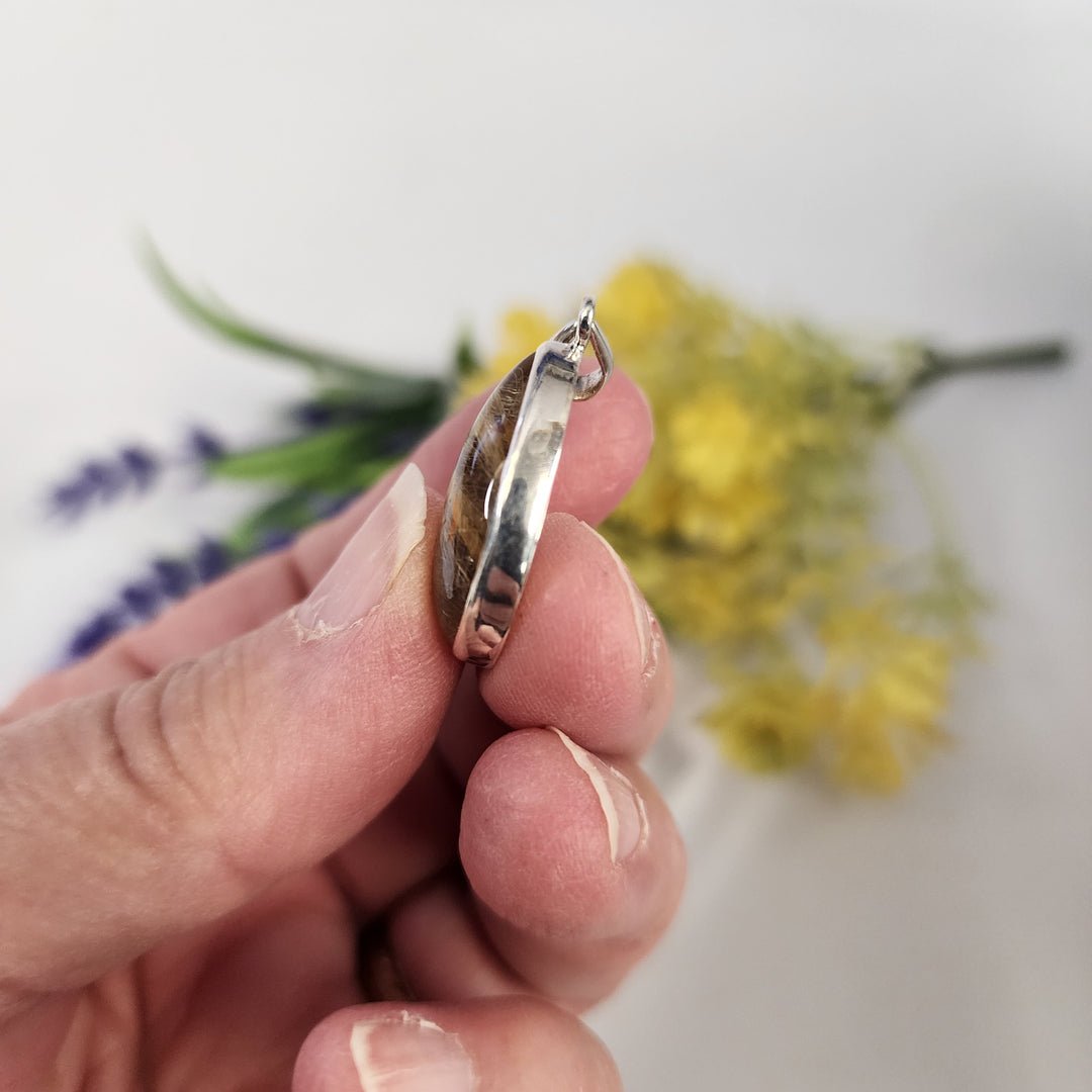 Rutilated Quartz Pendant  -JDS26116