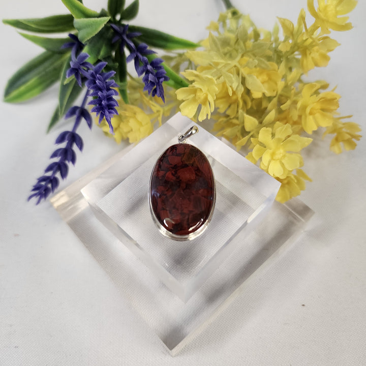 Red Jasper Pendant  -JDS26149