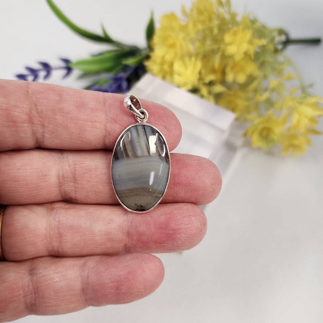 Banded Agate Pendant  -JDS26112