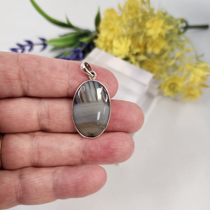 Banded Agate Pendant  -JDS26112